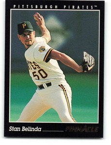 1993 Pinnacle #142 Stan Belinda VG Pittsburgh Pirates 