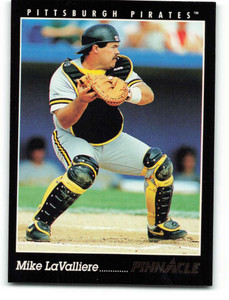 1993 Pinnacle #219 Mike LaValliere VG Pittsburgh Pirates 