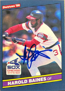 Harold Baines Autographed 1986 Donruss #180