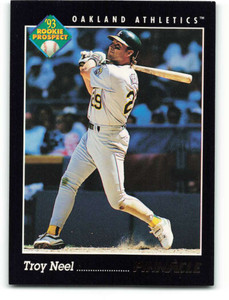 1993 Pinnacle #246 Troy Neel VG Oakland Athletics 