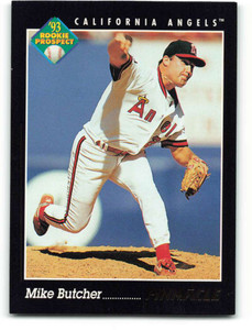 1993 Pinnacle #262 Mike Butcher VG California Angels 