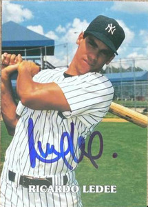 Ricky Ledee Autographed 1992 Tampa Yankees #NNO