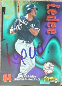 Ricky Ledee Autographed 1998 Circa Thunder #36 