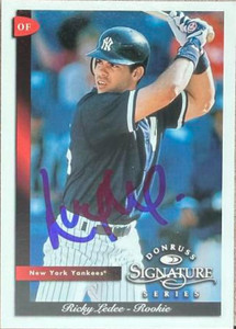 Ricky Ledee Autographed 1998 Donruss Signature #95 ROO