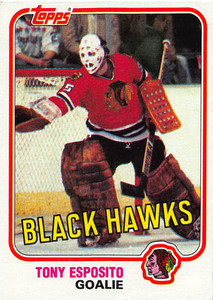 1981-82 Topps #11 Tony Esposito VG Chicago Blackhawks 