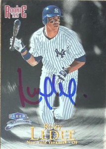 Ricky Ledee Autographed 1999 Fleer Brilliants #158 ROO