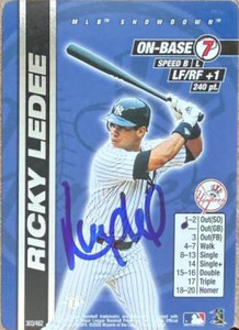 Ricky Ledee Autographed 2000 MLB Showdown 1st Edition #303 