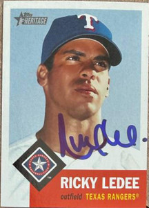 Ricky Ledee Autographed 2002 Topps Heritage #94  