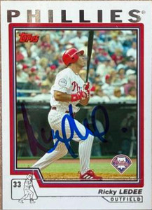 Ricky Ledee Autographed 2004 Topps #493  