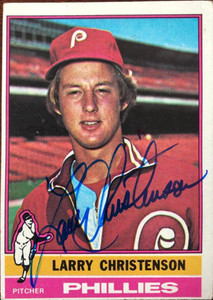 SOLD 13040 Larry Christenson Autographed 1976 Topps #634