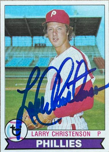 Larry Christenson Autographed 1979 Topps #493 Philadelphia Phillies Card 