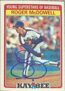 Roger McDowell Autographed 1986 Topps Kay-Bee Young Superstars of Baseball #21 