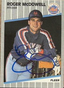 Roger McDowell Autographed 1989 Fleer #43 