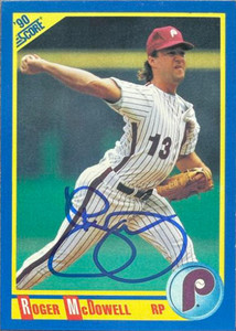 Roger McDowell Autographed 1990 Score #445