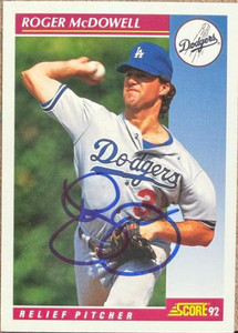 Roger McDowell Autographed 1992 Score #597