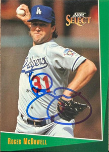 Roger McDowell Autographed 1993 Score Select #375