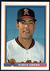 1991 Bowman #208 Ruben Amaro VG RC Rookie California Angels 