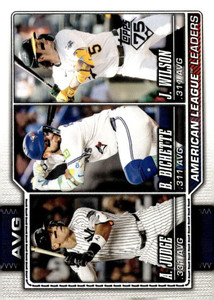 2026 Topps #204 Aaron Judge/Bo Bichette/Jacob Wilson League Leaders NM-MT Athletics/New York Yankees/Toronto Blue Jays 