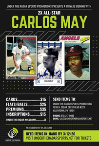 Carlos May Autograph Inscriptions