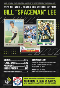 Bill Lee Autograph Premium Items