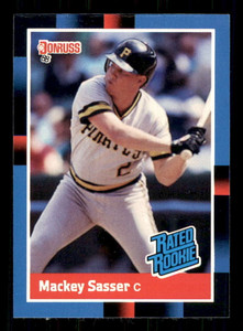 1988 Donruss #28 Mackey Sasser NM-MT RC Rookie Pittsburgh Pirates 