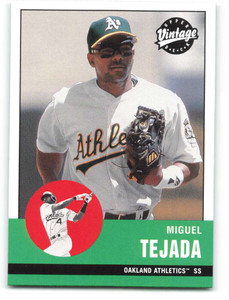 2001 Upper Deck Vintage #15 Miguel Tejada NM-MT  Oakland Athletics 