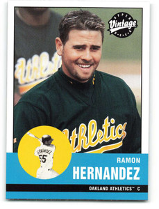 2001 Upper Deck Vintage #18 Ramon Hernandez NM-MT  Oakland Athletics 