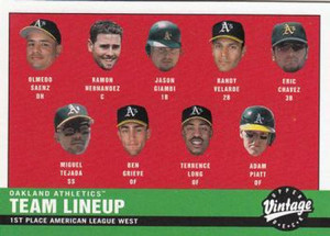 2001 Upper Deck Vintage #23 Randy Velarde/Ben Grieve/Ramon Jose Hernandez/Olmedo Saenz/Jason Giambi/Eric Chavez/Miguel T