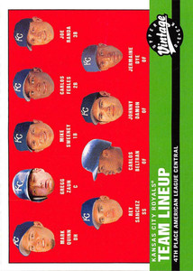 2001 Upper Deck Vintage #113 Jermaine Dye/Carlos Febles/Mark Quinn/Johnny David Damon/Joe Randa/Rey Sanchez/Mike Sweeney