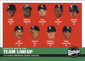 2001 Upper Deck Vintage #147 Herb Perry/Carlos Lee/Ray Durham/Charles Johnson/Paul Konerko/Chris Singleton/Frank Thomas/