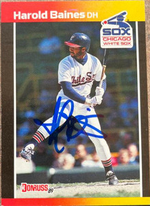 Harold Baines Autographed 1989 Donruss #148