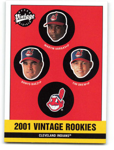 2001 Upper Deck Vintage #345 Martin Vargas/Tim Drew/Danys Baez NM-MT  RC Rookie Cleveland Indians 
