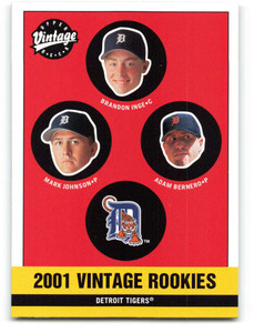 2001 Upper Deck Vintage #351 Brandon Inge/Mark J. Johnson/Adam Bernero NM-MT  Detroit Tigers 