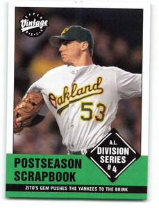 2001 Upper Deck Vintage #374 Barry Zito SH NM-MT  Oakland Athletics 