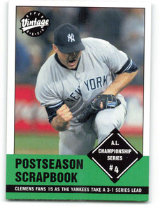 2001 Upper Deck Vintage #380 Roger Clemens SH NM-MT  New York Yankees 