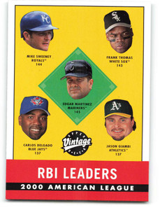 2001 Upper Deck Vintage #395 Frank Thomas/Carlos Delgado/Edgar Martinez/Jason Giambi/Mike Sweeney LL NM-MT  Toronto Blue