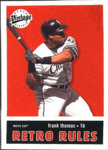 2001 Upper Deck Vintage Retro Rules #R2 Frank Thomas NM-MT  Chicago White Sox 