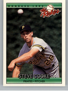 1992 Donruss The Rookies #28 Steve Cooke VG RC Rookie Pittsburgh Pirates 