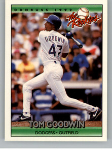 1992 Donruss The Rookies #43 Tom Goodwin VG Los Angeles Dodgers 