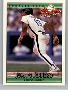 1992 Donruss The Rookies #46 Juan Guerrero VG RC Rookie Houston Astros 