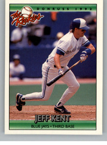 1992 Donruss The Rookies #61 Jeff Kent VG RC Rookie Toronto Blue Jays 