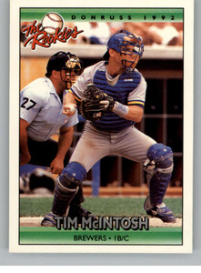 1992 Donruss The Rookies #73 Tim McIntosh VG Milwaukee Brewers 