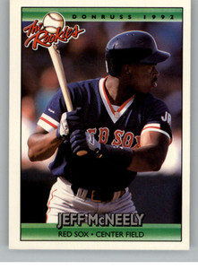 1992 Donruss The Rookies #75 Jeff McNeely VG Boston Red Sox 