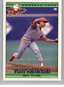1992 Donruss The Rookies #77 Tony Menendez VG RC Rookie Cincinnati Reds 