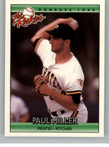 1992 Donruss The Rookies #79 Paul Miller VG RC Rookie Pittsburgh Pirates 