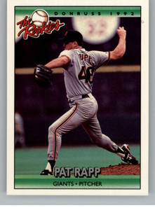 1992 Donruss The Rookies #99 Pat Rapp VG RC Rookie San Francisco Giants 