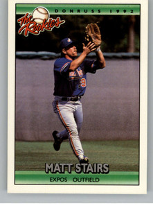 1992 Donruss The Rookies #112 Matt Stairs VG RC Rookie Montreal Expos 