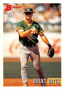 1993 Bowman #457 Brent Gates NM-MT  Oakland Athletics 