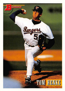 1993 Bowman #461 Tom Henke NM-MT  Texas Rangers 