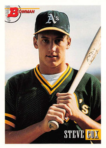 1993 Bowman #653 Steve Cox NM-MT  RC Rookie Oakland Athletics 